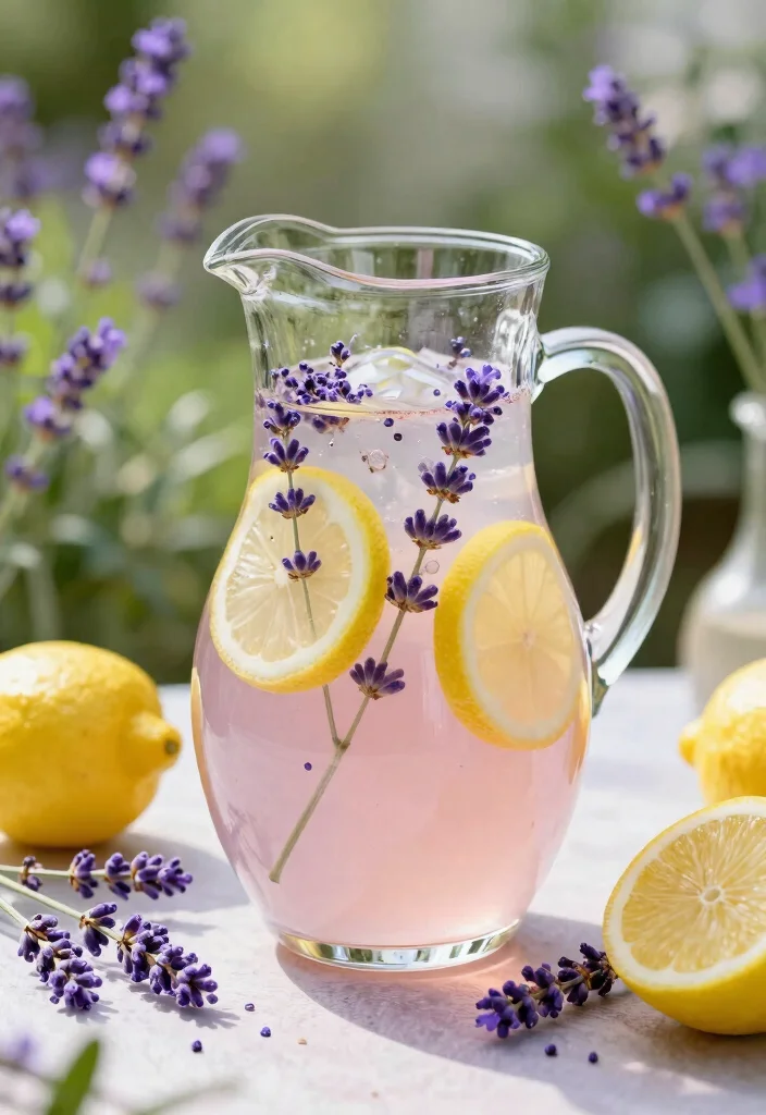 18 Detox Water Recipes for Clear Skin Using Fruits, Herbs, and Daily Hydration - 10. Lavender Lemonade Fusion 1