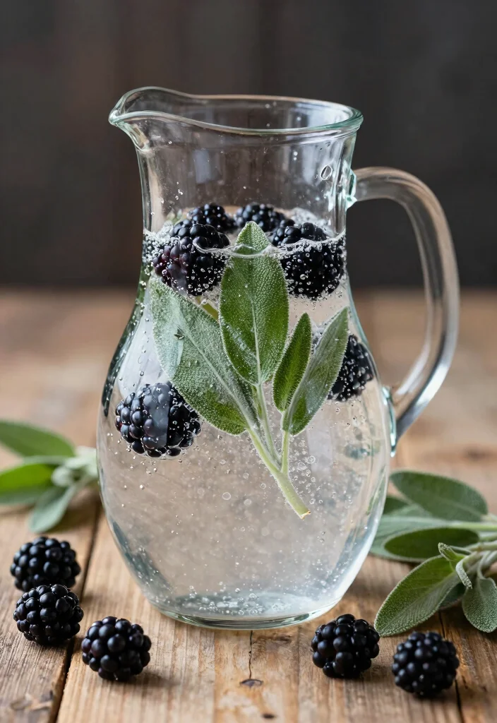 18 Detox Water Recipes for Clear Skin Using Fruits, Herbs, and Daily Hydration - 13. Blackberry Sage Spritzer 1