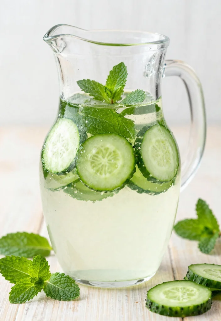 18 Detox Water Recipes for Winter with Warming Ingredients and Immune Support - 8. Cucumber Mint Detox Water 1