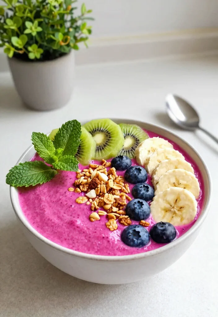18 Dragon Fruit Smoothie Bowl Recipes Bright and Fresh - 1. Classic Dragon Fruit Smoothie Bowl 1