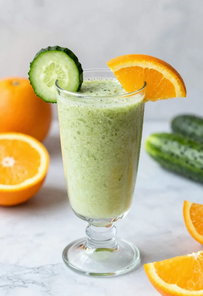18 Green Detox Smoothie Recipes to Cleanse Your Body - 5. Cucumber Citrus Smoothie 1