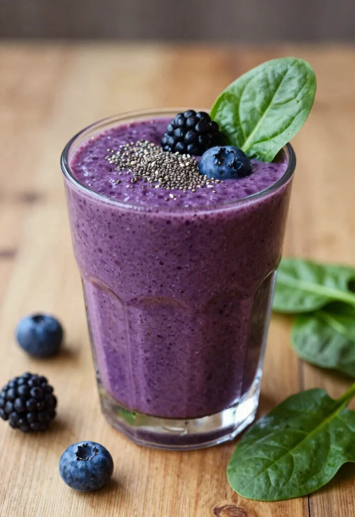 18 Green Detox Smoothie Recipes to Cleanse Your Body - 6. Berry Chia Green Smoothie 1
