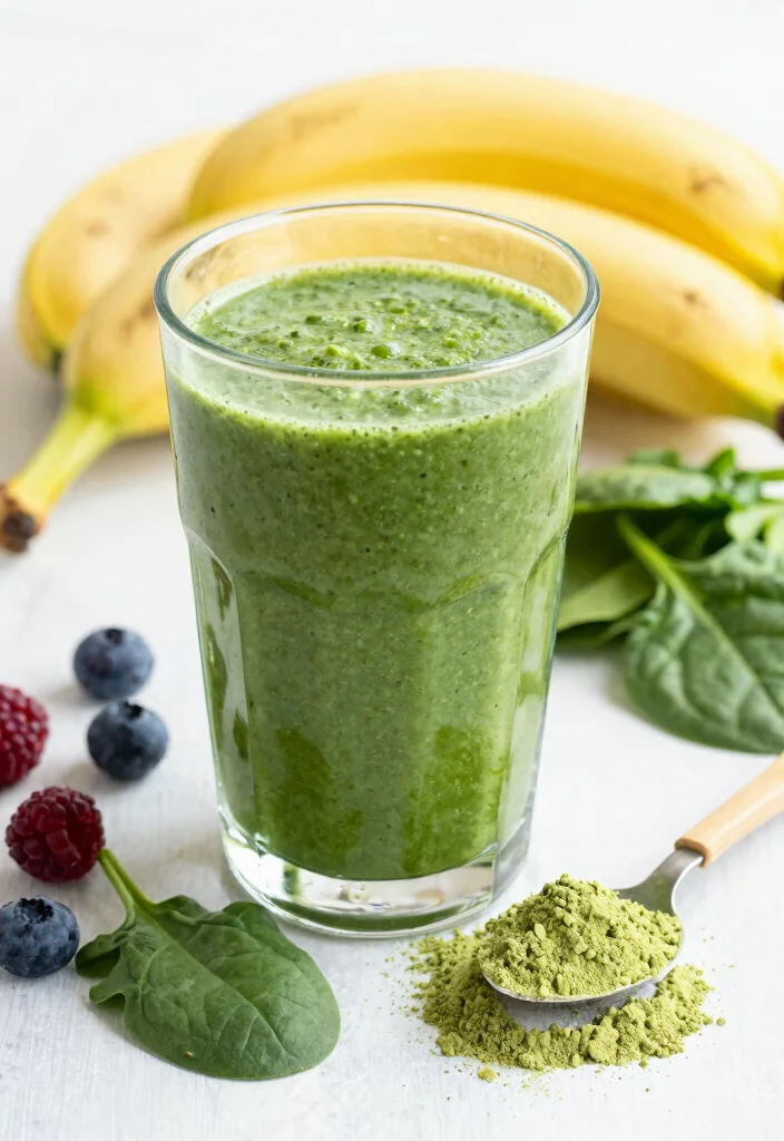 18 Green Detox Smoothie Recipes to Cleanse Your Body - 9. Green Protein Smoothie 1