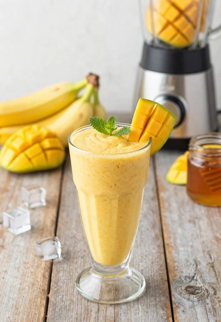 18 Healthy Mango Smoothie Recipes for Weight Loss - 1. Classic Mango Banana Smoothie 1