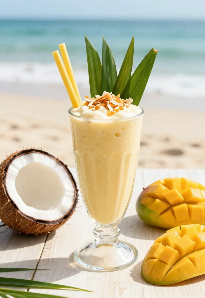 18 Healthy Mango Smoothie Recipes for Weight Loss - 4. Creamy Mango Coconut Smoothie 1
