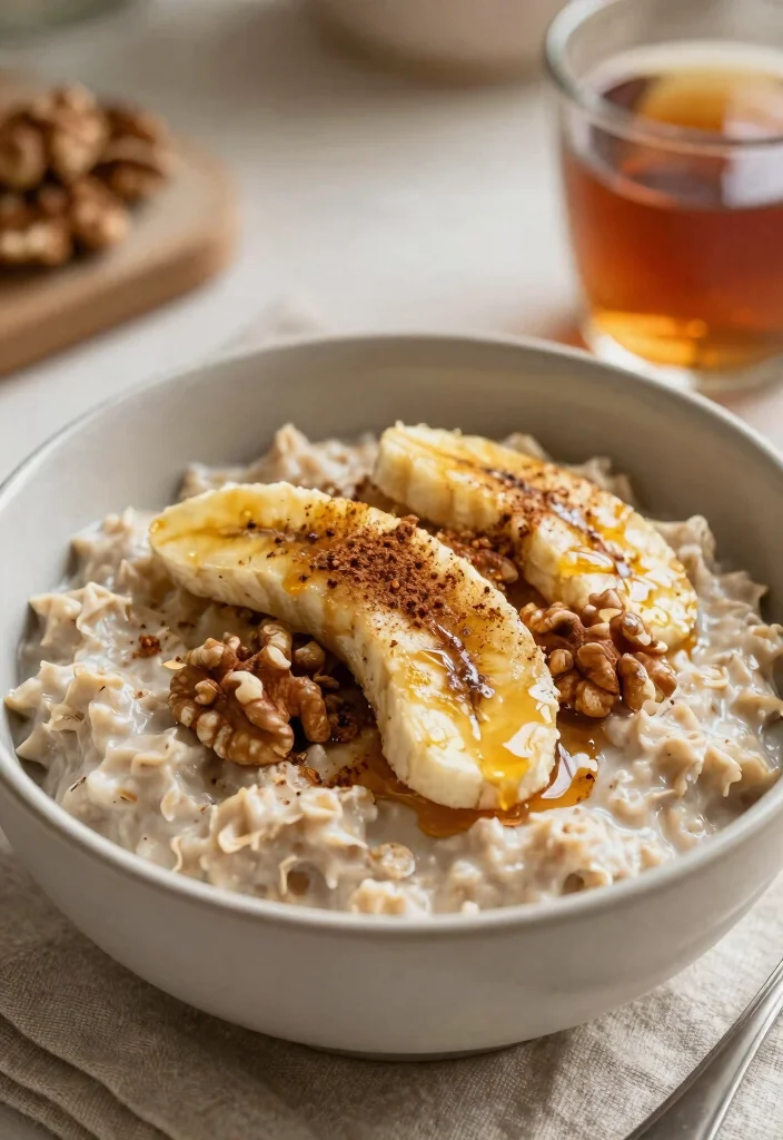 18 Healthy Smoothie Bowl Recipes for Clean Eating - 10. Caramelized Banana Oat Bowl 1