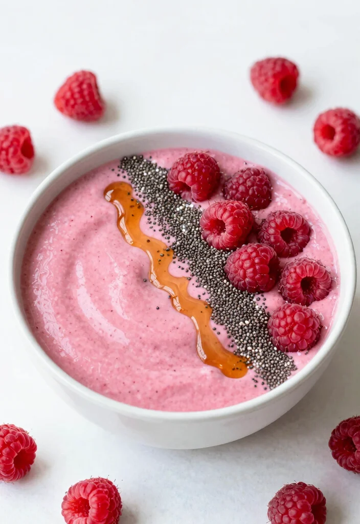 18 Healthy Smoothie Bowl Recipes for Clean Eating - 13. Raspberry Chia Bowl 1