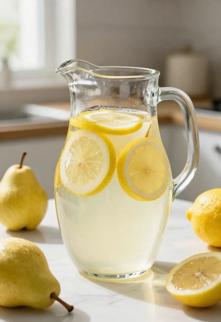 18 Lemon Ginger Detox Water Recipes for Daily Cleanse and Gentle Metabolism Support - 12. Pear and Ginger Lemon Detox Water 1