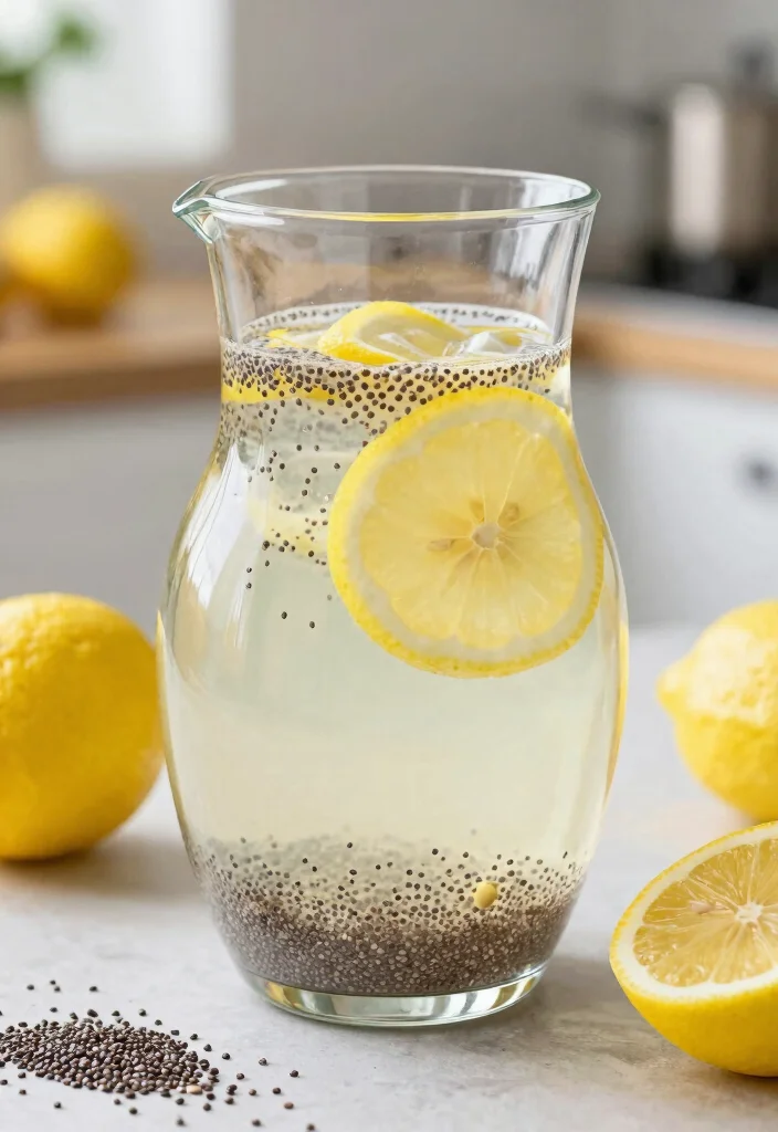 18 Lemon Ginger Detox Water Recipes for Daily Cleanse and Gentle Metabolism Support - 13. Chia Seed Lemon Ginger Detox Water 1
