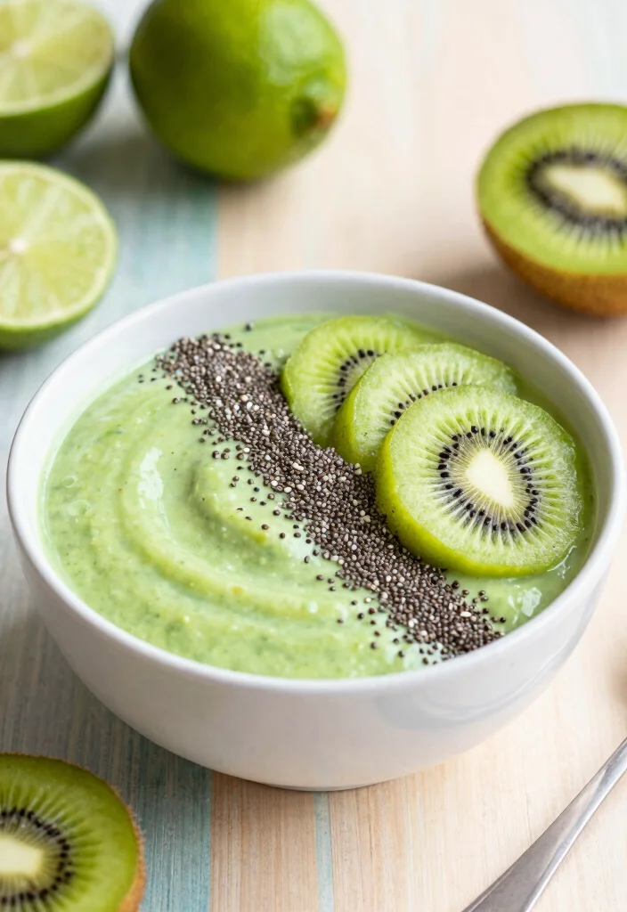 18 Low Calorie Smoothie Bowl Recipes Under 300 Calories - 14. Kiwi Lime Bowl 1