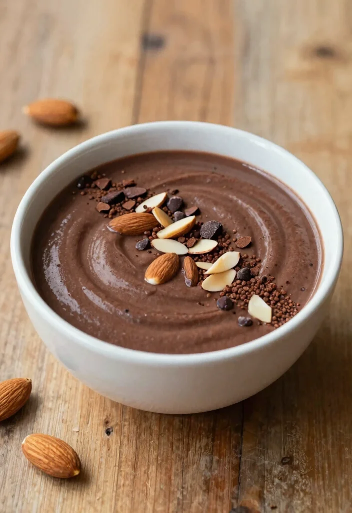 18 Low Calorie Smoothie Bowl Recipes Under 300 Calories - 3. Chocolate Almond Dream Bowl 1