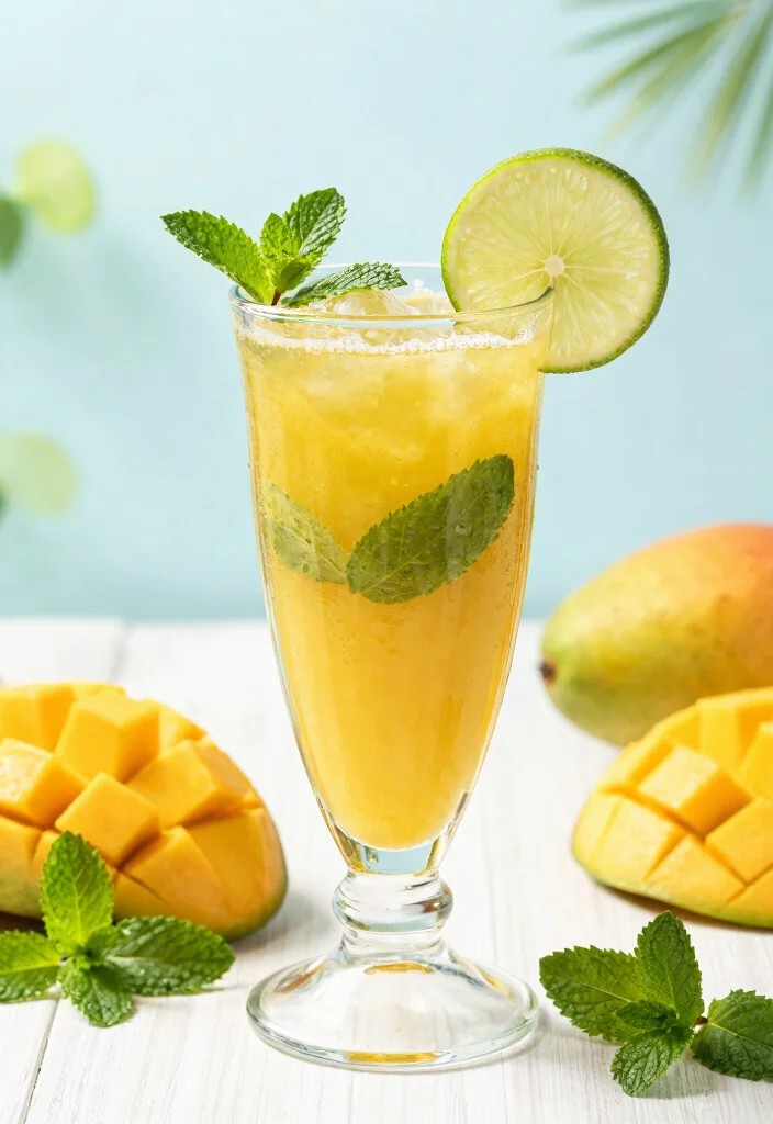18 Mango Smoothie Recipes Sweet and Refreshing - 11. Mango Mojito Smoothie 1