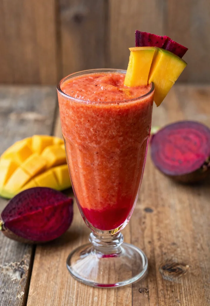 18 Mango Smoothie Recipes Sweet and Refreshing - 16. Mango Beet Smoothie 1