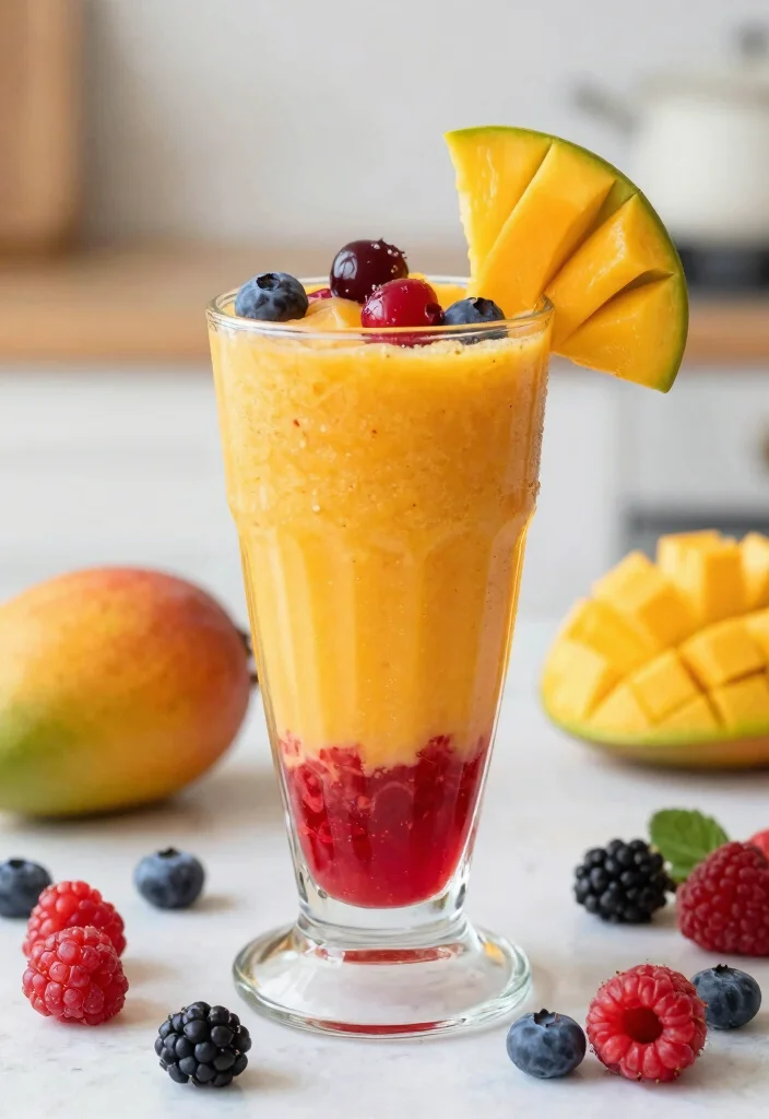 18 Mango Smoothie Recipes Sweet and Refreshing - 6. Mango Berry Fusion 1