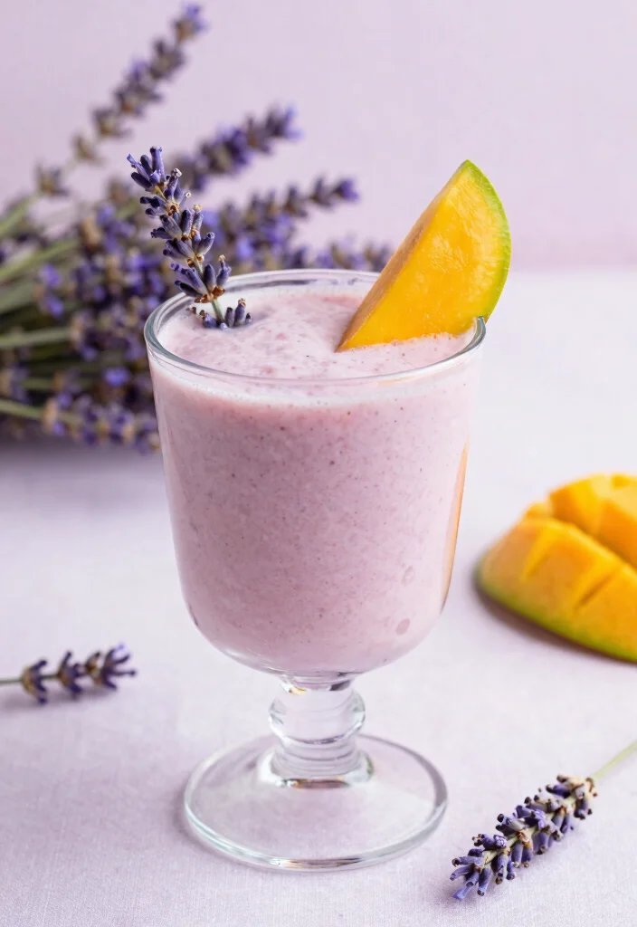 18 Mango Strawberry Smoothie Recipes Naturally Sweet - 11. Mango Strawberry Lavender Smoothie 1
