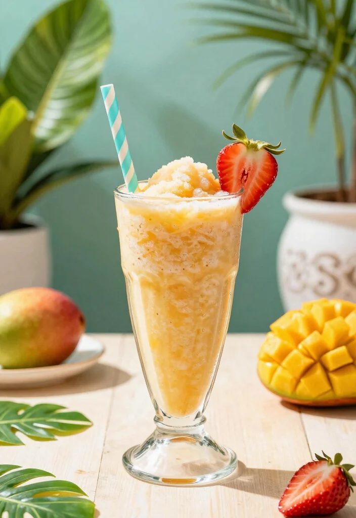 18 Mango Strawberry Smoothie Recipes Naturally Sweet - 13. Frozen Mango Strawberry Smoothie 1