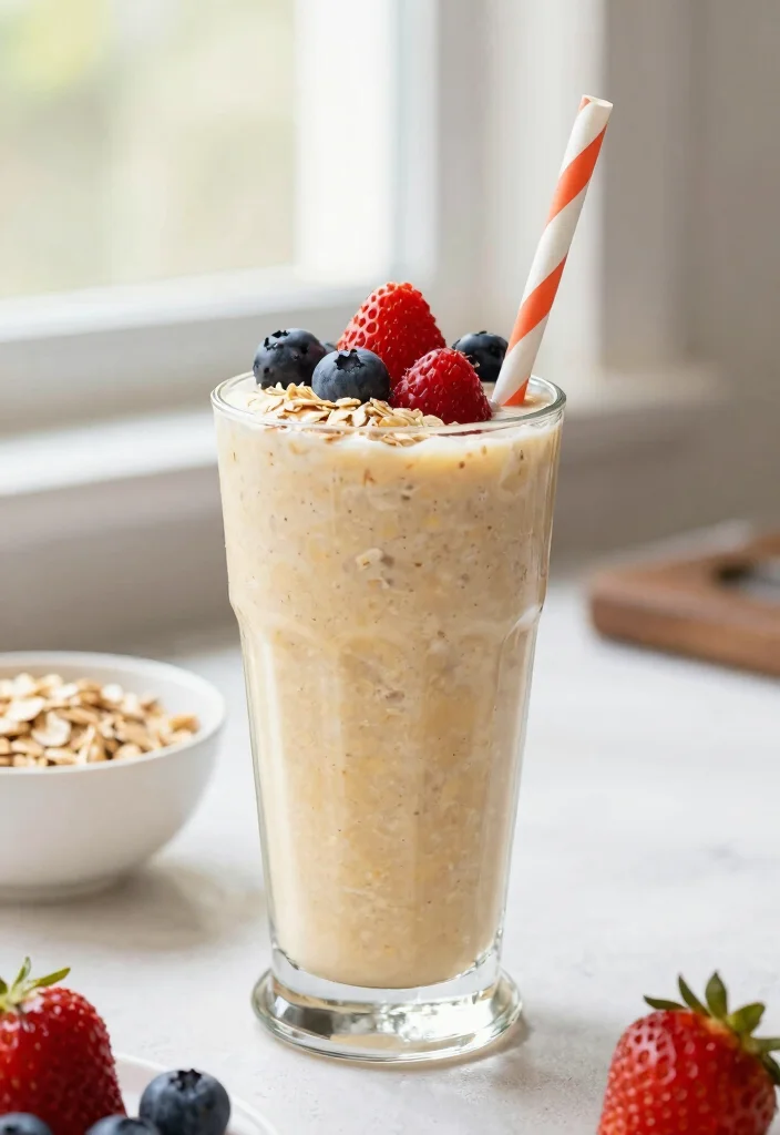 18 Mango Strawberry Smoothie Recipes Naturally Sweet - 7. Mango Strawberry Oatmeal Smoothie 1