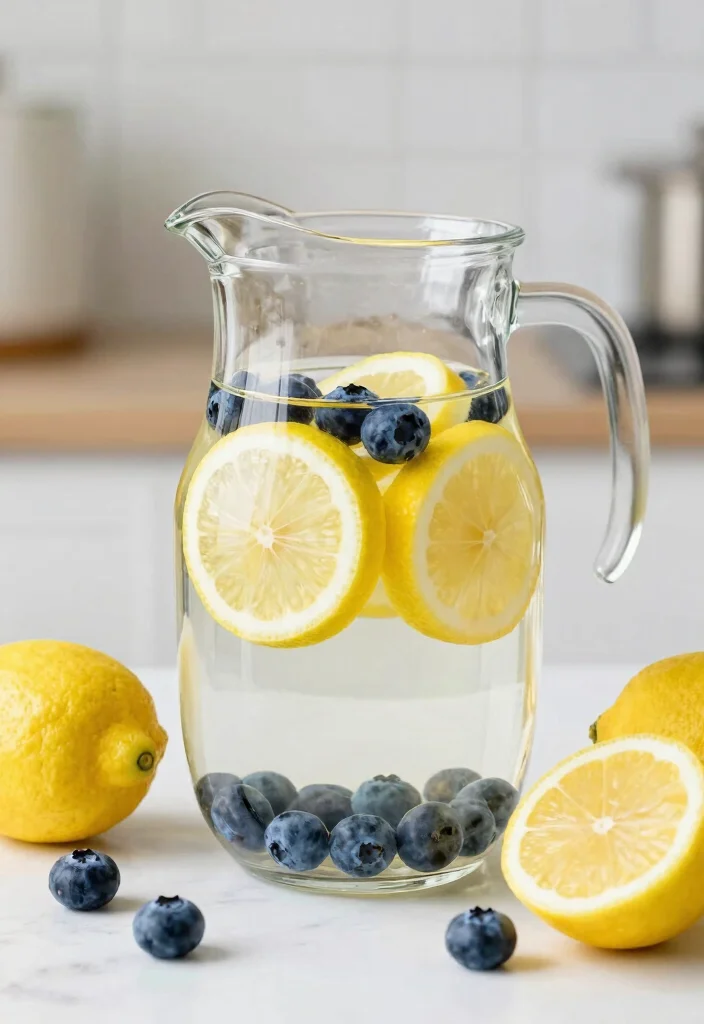 18 Natural Detox Cleanse Recipes Using Fruits, Herbs, and Simple Home Drinks - 13. Lemon Blueberry Detox Water 1