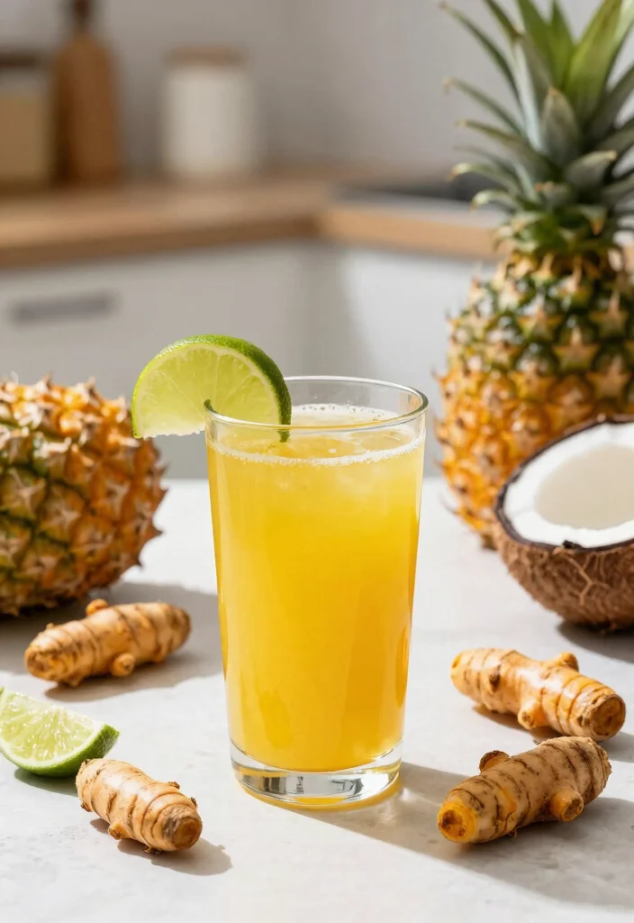 18 Natural Detox Cleanse Recipes Using Fruits, Herbs, and Simple Home Drinks - 5. Pineapple Turmeric Detox Juice 1