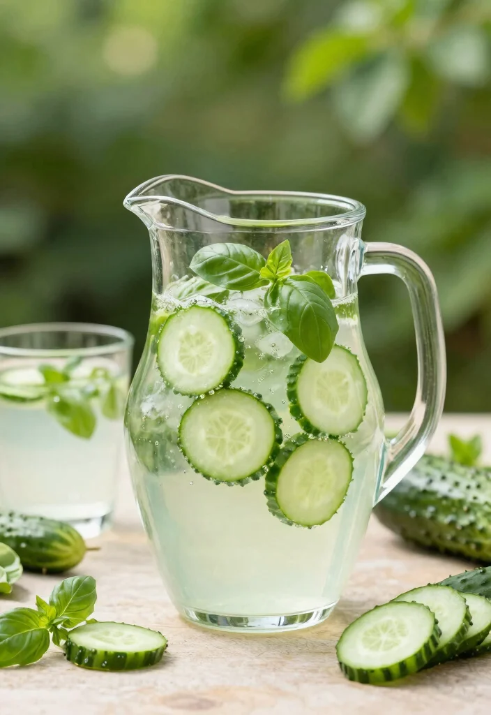 18 Natural Detox Cleanse Recipes Using Fruits, Herbs, and Simple Home Drinks - 6. Cucumber Basil Detox Cooler 1