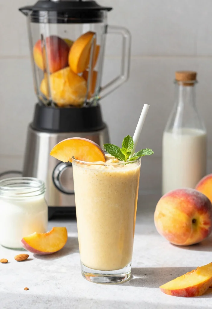 18 Peach Mango Smoothie Recipes for Summer - 4. Creamy Vegan Peach Mango Smoothie 1