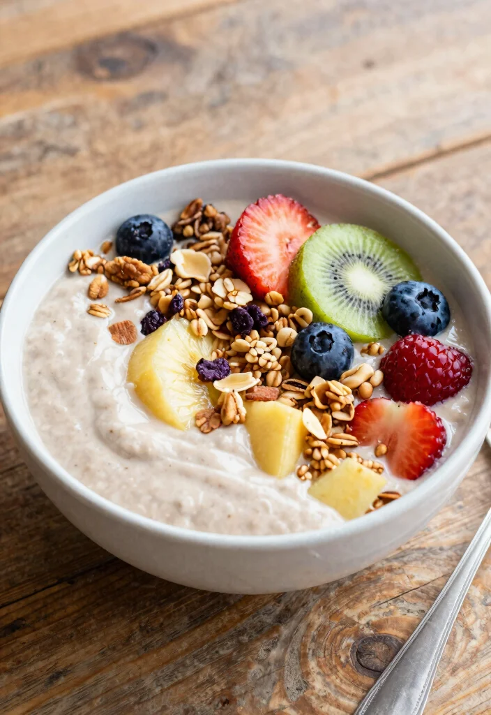 18 Smoothie Bowl Recipes Easy to Make at Home - 10. Nutty Granola Smoothie Bowl 1