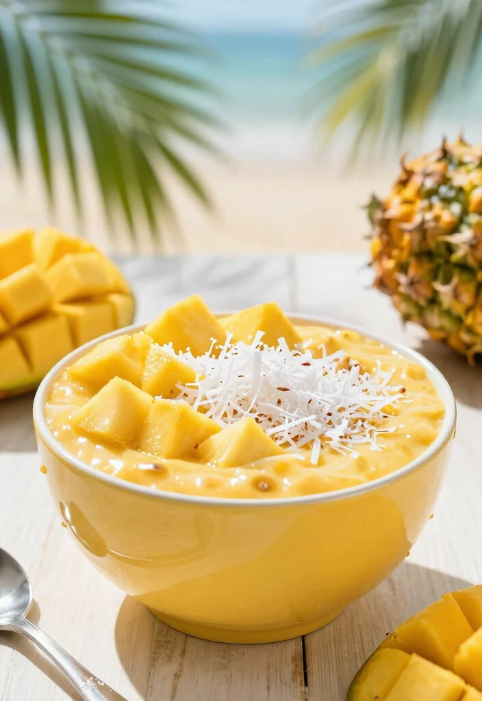 18 Smoothie Bowl Recipes Easy to Make at Home - 9. Mango Coconut Smoothie Bowl 1