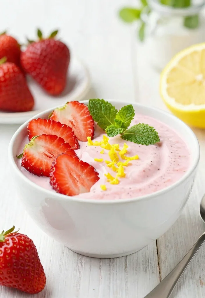 18 Strawberry Smoothie Bowl Recipes You'll Love - 11. Strawberry Lemonade Smoothie Bowl 1