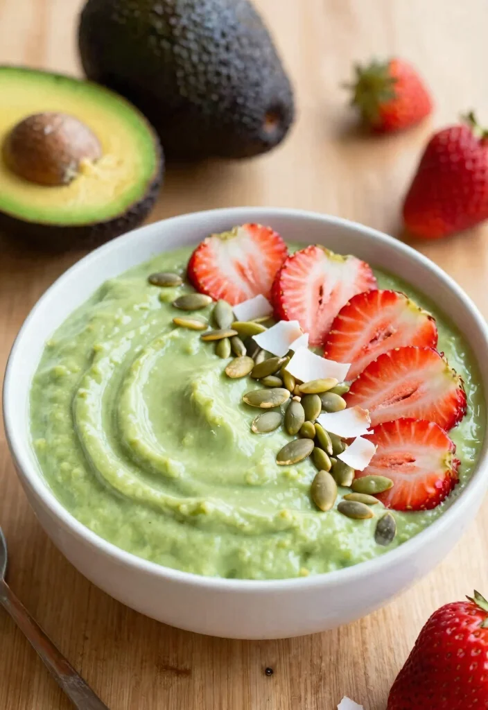 18 Strawberry Smoothie Bowl Recipes You'll Love - 4. Strawberry Avocado Smoothie Bowl 1