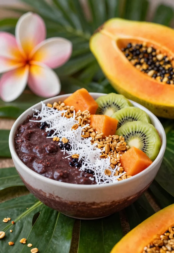 18 Tropical Acai Smoothie Bowl Recipes at Home - 15. Tropical Fusion Acai Bowl 1