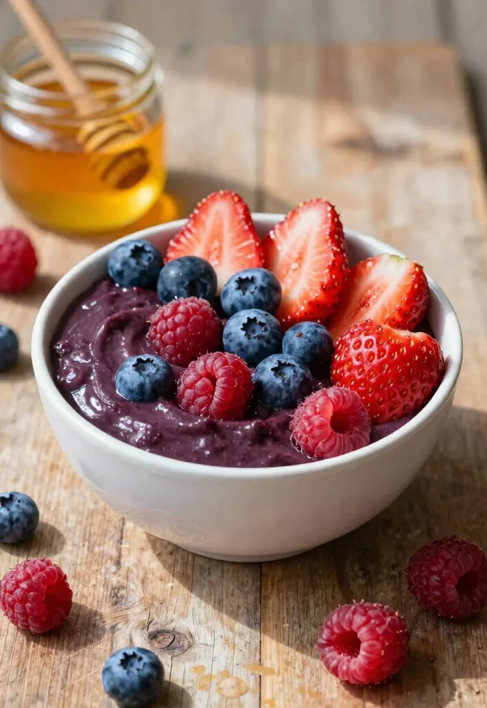 18 Tropical Acai Smoothie Bowl Recipes at Home - 3. Berry Burst Acai Bowl 1