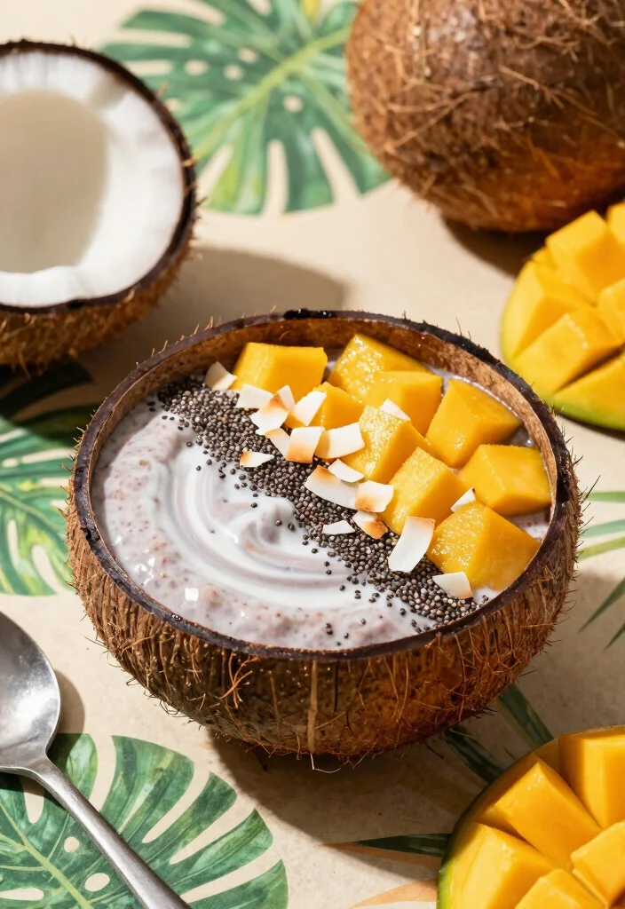 18 Tropical Acai Smoothie Bowl Recipes at Home - 6. Coconut Tropical Acai Bowl 1