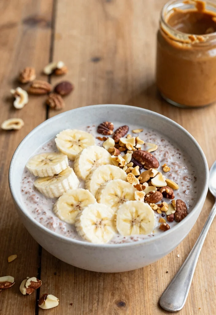 18 Tropical Acai Smoothie Bowl Recipes at Home - 8. Nutty Banana Acai Bowl 1