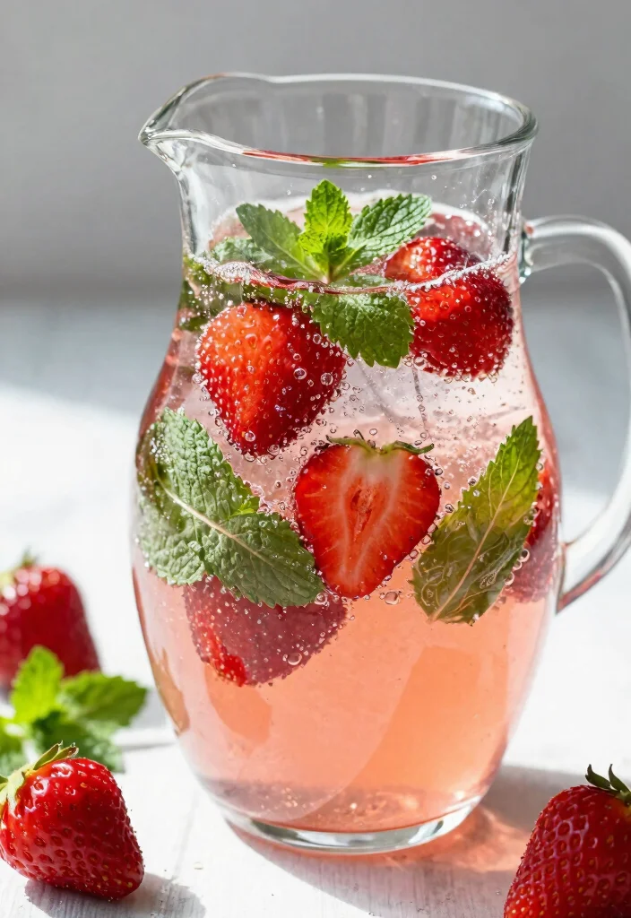 19 Aesthetic Detox Water Recipes for Pinterest-Style Photos and Clean Eating - 13. Strawberry & Mint Spritzer 1