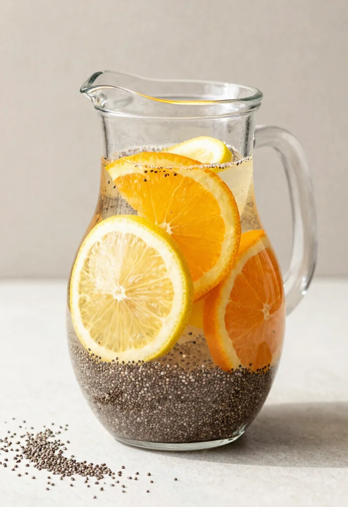 19 Aesthetic Detox Water Recipes for Pinterest-Style Photos and Clean Eating - 14. Detox Water with Chia Seeds 1