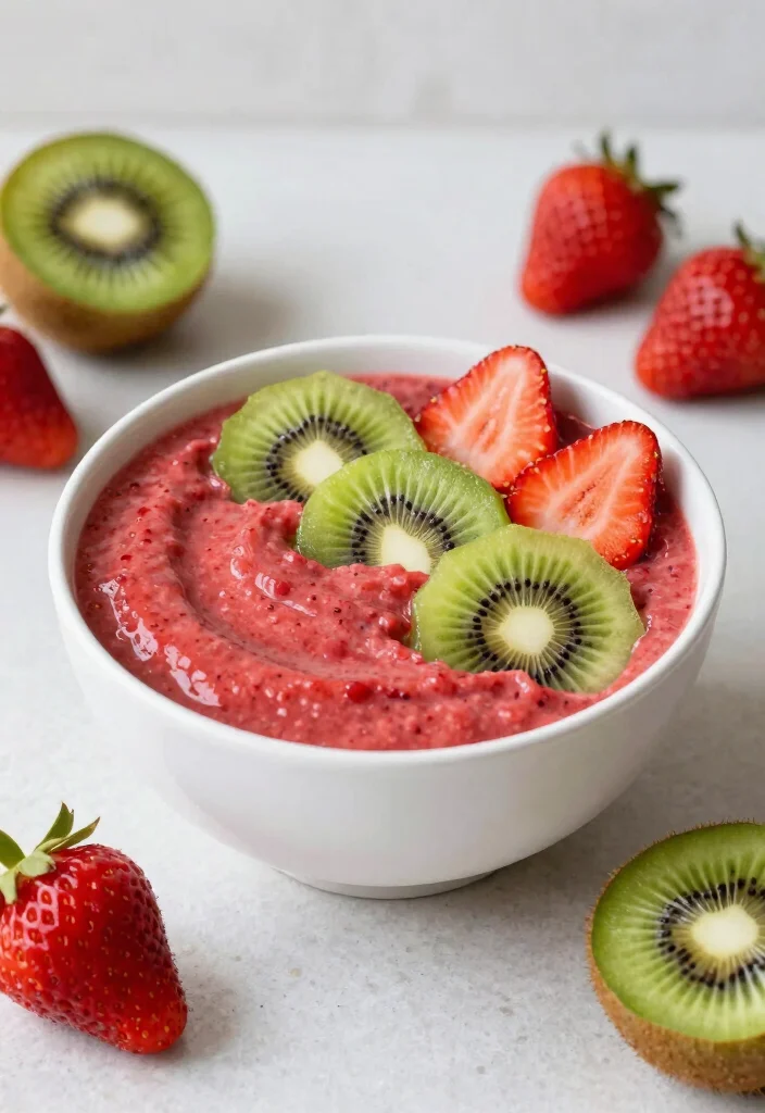 19 Breakfast Smoothie Bowl Recipes for Busy Mornings - 16. Strawberry Kiwi Smoothie Bowl 1
