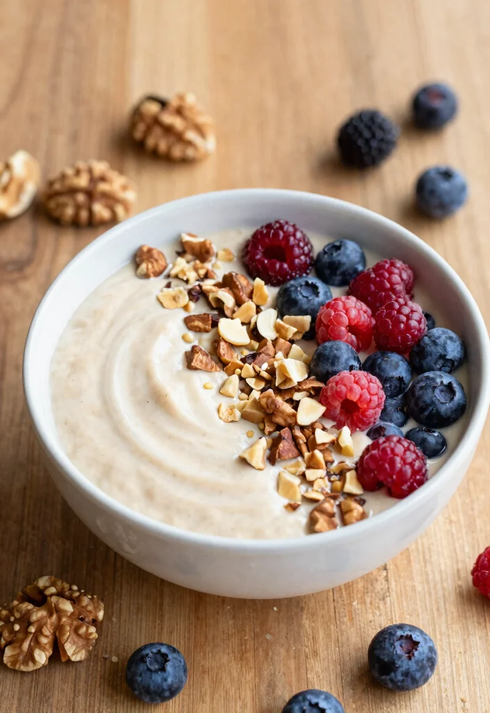 19 Breakfast Smoothie Bowl Recipes for Busy Mornings - 17. Nutty Protein Smoothie Bowl 1