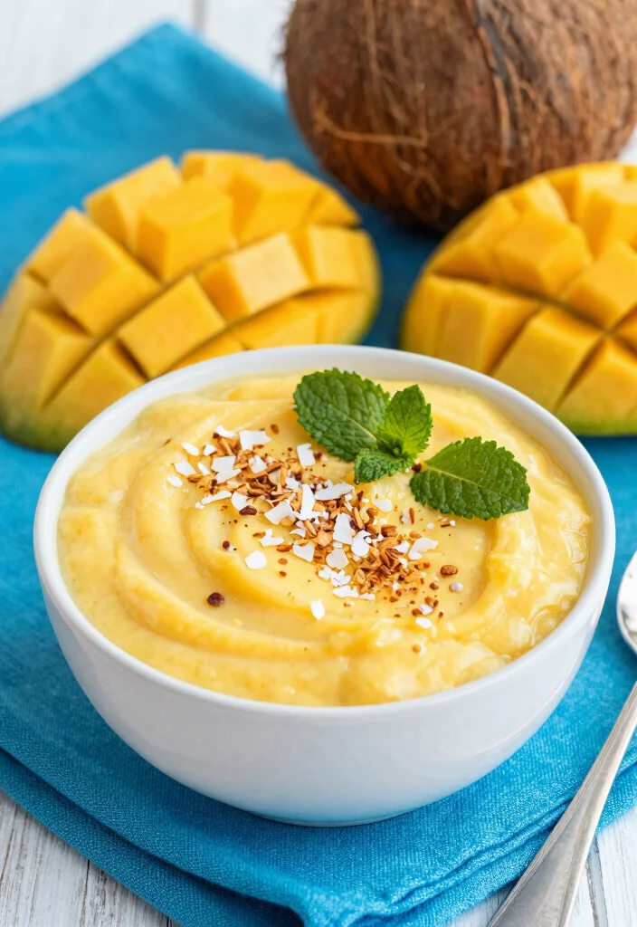 19 Breakfast Smoothie Bowl Recipes for Busy Mornings - 5. Mango Coconut Smoothie Bowl 1