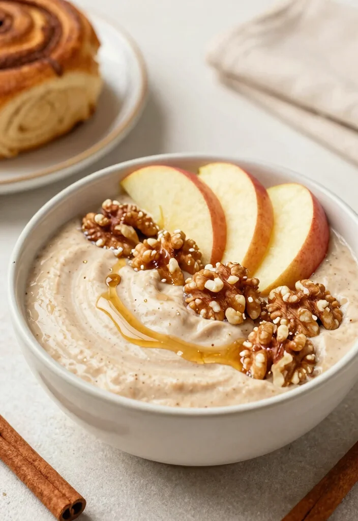 19 Breakfast Smoothie Bowl Recipes for Busy Mornings - 8. Cinnamon Roll Protein Smoothie Bowl 1