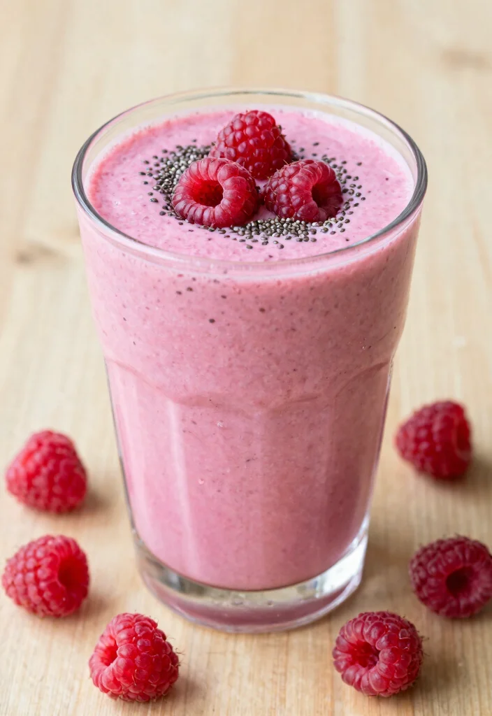 19 Detox Smoothie Recipes for Daily Cleanse, Energy Balance, and Gut Support - 17. Raspberry Chia Detox Smoothie 1