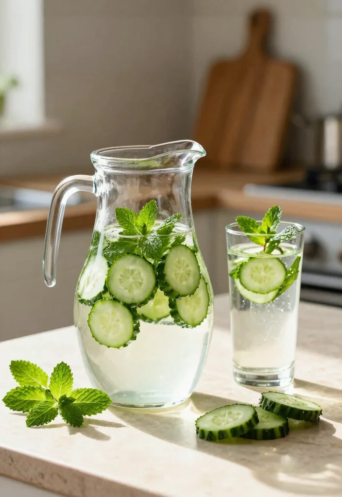19 Detox Water Recipes for Clear Skin and Acne-Prone Complexions (Gentle Daily Support) - 1. Cucumber Mint Refresh 1
