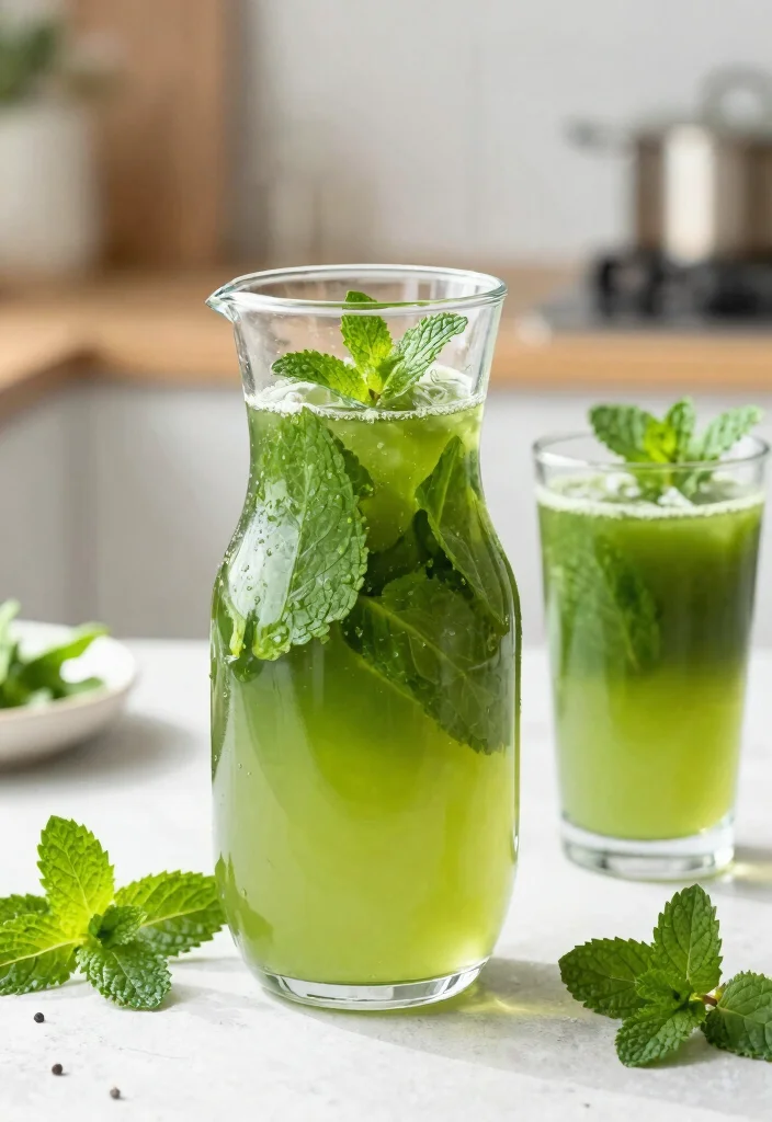 19 Detox Water Recipes for Clear Skin and Acne-Prone Complexions (Gentle Daily Support) - 10. Motivating Matcha Mint 1