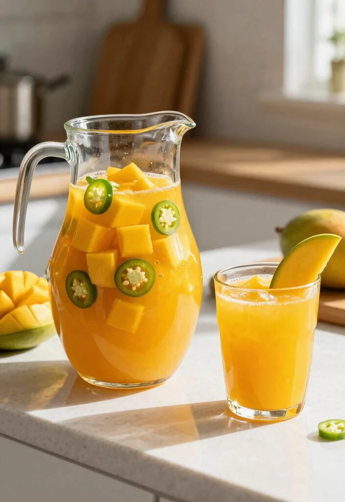 19 Detox Water Recipes for Clear Skin and Acne-Prone Complexions (Gentle Daily Support) - 12. Spicy Mango Infusion 1