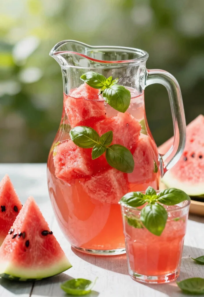 19 Detox Water Recipes for Clear Skin and Acne-Prone Complexions (Gentle Daily Support) - 8. Refreshing Watermelon Basil 1