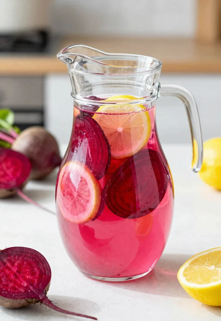 19 Detox Water Recipes for Glowing Skin with Proven Ingredient Combinations - 17. Beetroot and Lemon Boost 1