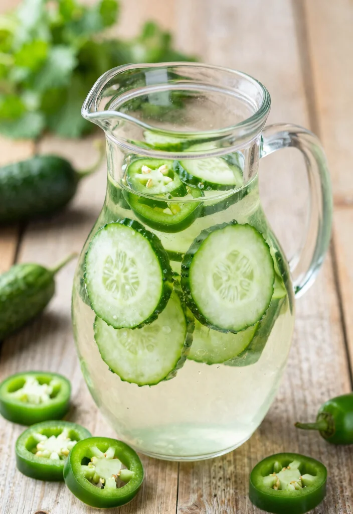 19 Detox Water Recipes for Glowing Skin with Proven Ingredient Combinations - 19. Spicy Jalapeño and Cucumber Cooler 1