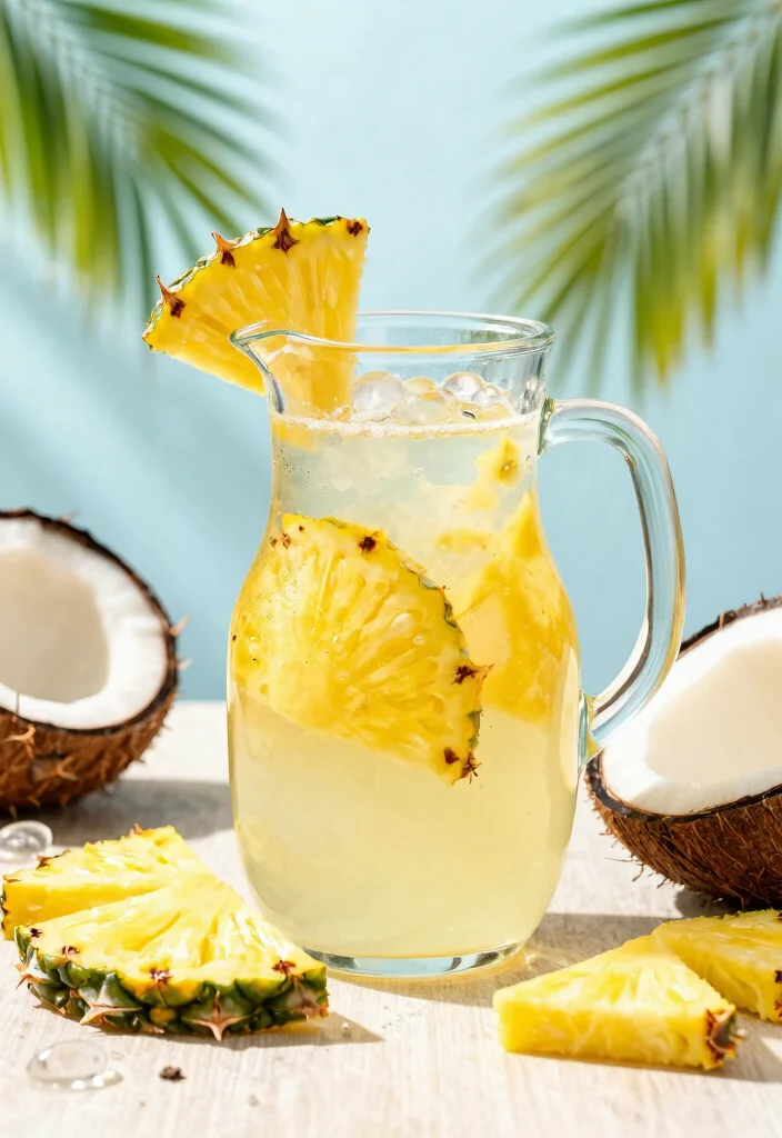 19 Detox Water Recipes for Glowing Skin with Proven Ingredient Combinations - 5. Pineapple and Coconut Bliss 1