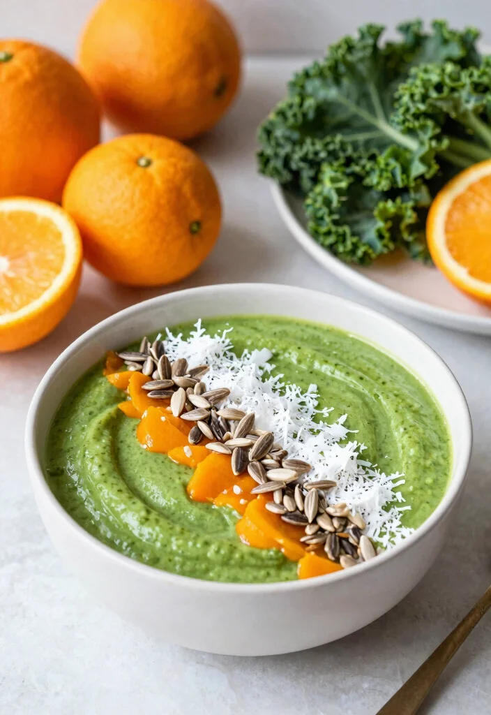 19 Green Smoothie Bowl Recipes for Detox - 19. Citrus Kale Bowl 1