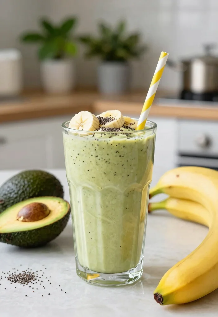 19 Healthy Avocado Smoothie Recipes for Breakfast - 1. Classic Avocado Banana Smoothie 1