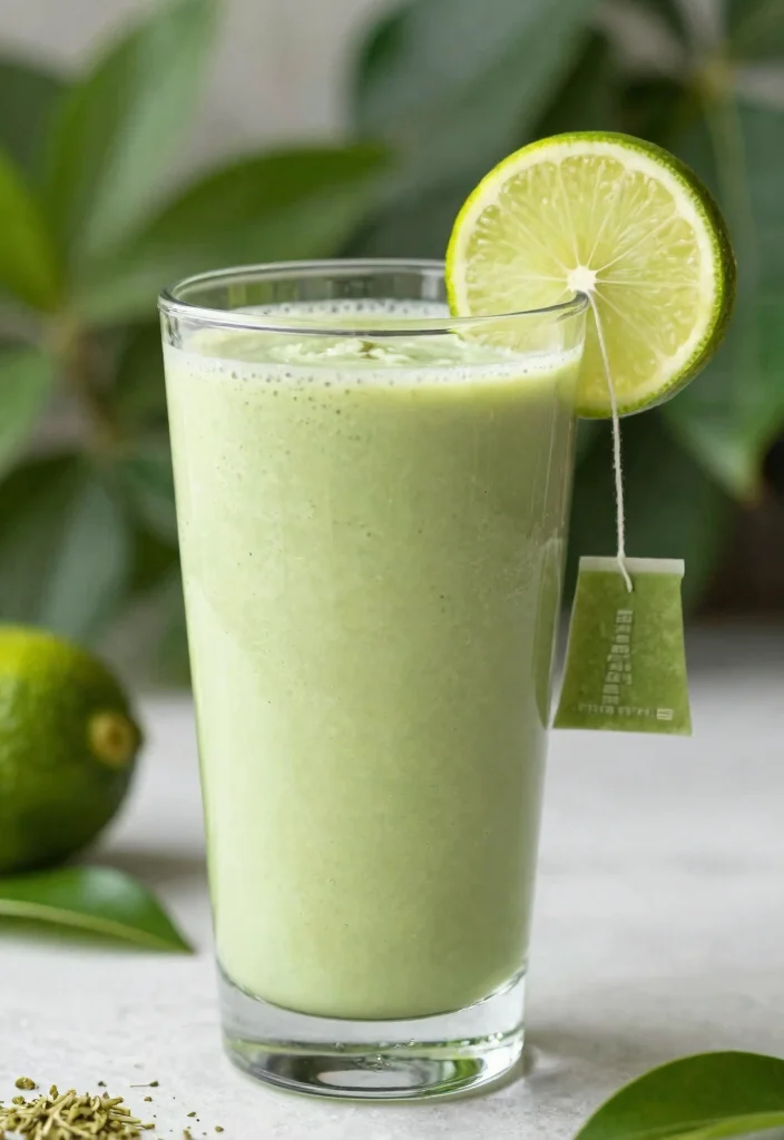19 Healthy Avocado Smoothie Recipes for Breakfast - 10. Avocado Green Tea Smoothie 1